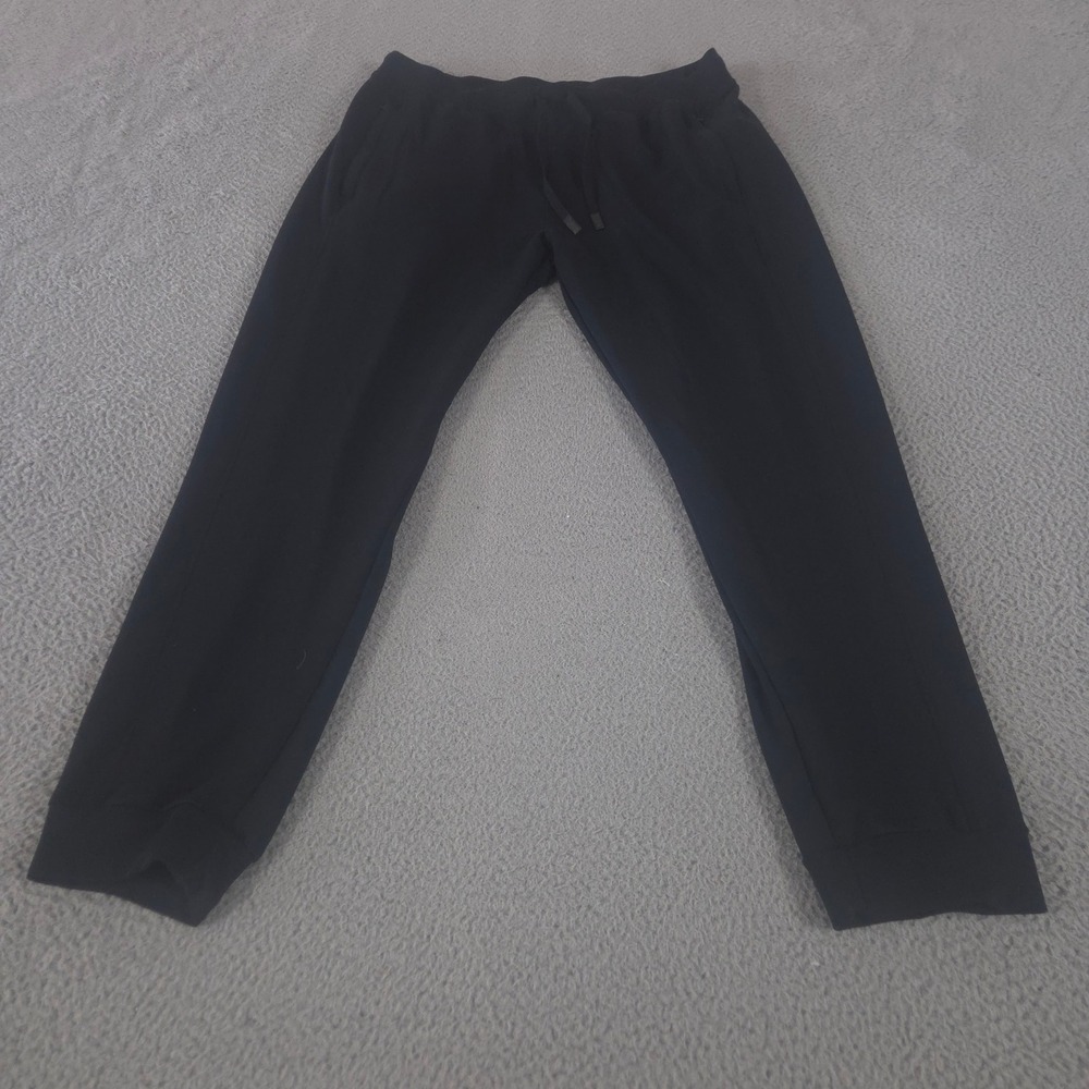 Old Navy Pants Mens Large Black Recharge Knit Jogger Spandex Zipper Pockets